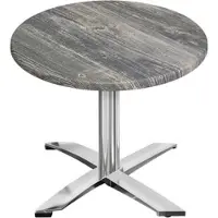GGM Möbel WTG | Bistro Außen Tisch | Ø:H 70 x 75,5 cm | Rustikal Kiefer / Aluminium | Rund