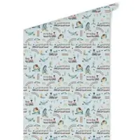 Wallart K&L Wall Art Vliestapete »Kinder Vliestapete«, Lokomotive Flugzeug Wolken, mehrfarbig, matt - bunt