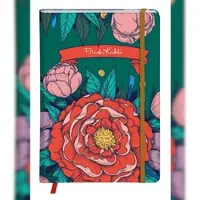 Clairefontaine 4x Frida Kahlo, Notizbuch mit festem Einband A5 14,8x21 cm, 80 Blatt, liniert, Lesezeichen, Gummibandverschluss, sortiert - 116217C