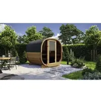 WOLF Fasssauna "Cube 230 Thermoholz Art 1", Bausatz Typ 1