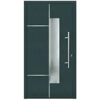 KNOCK Flügelüberdeckende Kunstoff-Haustür »Terra«, moosgrün - gruen