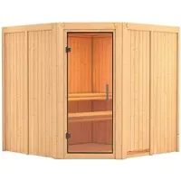 Karibu Sauna »Vöru«, für 4 Personen, ohne Ofen - beige
