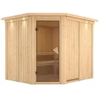 Karibu Sauna »Haaspsalu«, für 4 Personen, ohne Ofen - beige