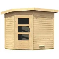 Karibu Saunahaus »Kreslau«, BxTxH: 231 x 196 x 226 cm, ohne Ofen - beige