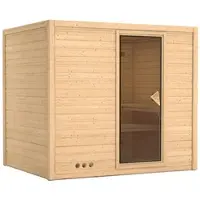 Karibu Sauna »Paldiski«, für 4 Personen, ohne Ofen - beige