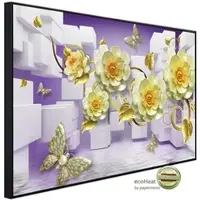 Papermoon Infrarotheizung »EcoHeat - Abstrakt mit Blumen«, Matt-Effekt - bunt