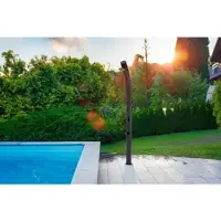Steinbach , Solardusche "Compact", schwarz, 15,40 x 15,70 x 221,40 cm
