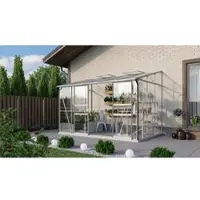 Pergart Vitavia Anlehn-Gewächshaus "Osiris 6500" aluminium eloxiert 6,5 m² 3 mm ESG, 6 mm HKP