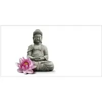 MySPOTTI Badrückwand »Buddha«, BxH:90 cm x 45 cm, weiß