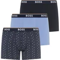 BOSS für Herren. 50554438 Set 3 blaue Diary Boxershorts (M), Heimtextilien, Baumwolle