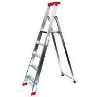 Szagato Stehleiter, 5 Stufen, max. Belastung: 150 kg - silberfarben