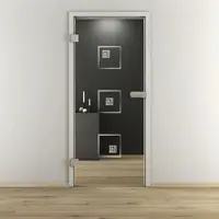 NOVADOORS Glasdrehtür »NOVA 587«, glänzend - transparent