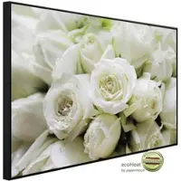 Papermoon Infrarotheizung »EcoHeat - weisse Rosen«, Matt-Effekt - bunt