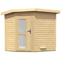 Karibu Saunahaus »Kreslau«, BxTxH: 231 x 196 x 226 cm, ohne Ofen - beige