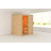 Karibu Sauna »Turgel«, BxTxH: 145 x 145 x 187 cm, ohne Ofen , für 2 Personen - beige