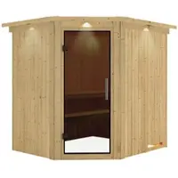 Karibu Sauna »Talsen«, für 3 Personen, ohne Ofen - beige