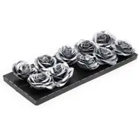 Flowerbox Wachsrose - silberfarben