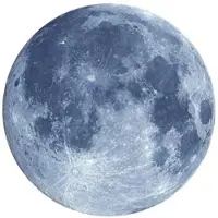 Wallart K&L Wall Art Vliestapete »Runde Vliestapete«, Mond Planet Vollmond Kinder, mehrfarbig, matt - bunt