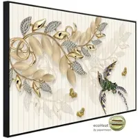 Papermoon Infrarotheizung »EcoHeat - Muster mit Blumen und Vogel«, Matt-Effekt - bunt