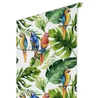 Wallart K&L Wall Art Vliestapete »Kinder Vliestapete«, Papageien bunte Vögel, mehrfarbig, matt