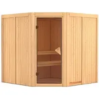 Karibu Sauna »Vöru«, für 4 Personen, ohne Ofen - beige