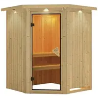 Karibu Sauna »Wolmar«, für 3 Personen, ohne Ofen - beige