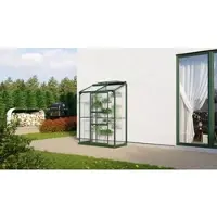 Pergart Vitavia Anlehn-Gewächshaus "Styx 900" smaragd 0,9 m² 3 mm ESG
