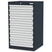 Simplaflex Schubladenschrank CL6H100900, Metall, 9 Schübe, lichtgrau, (B/H/T) 60 x 102 x 58cm