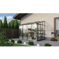 Pergart Vitavia Anlehn-Gewächshaus "Osiris 5200" smaragd 5,2 m² 3 mm ESG, 6 mm HKP