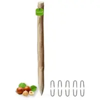 Floranica Zaunpfahl, 120 cm hoch, Ø 6-8 cm, Haselnussholz - braun