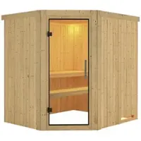 Karibu Sauna »Talsen«, für 3 Personen, ohne Ofen - beige