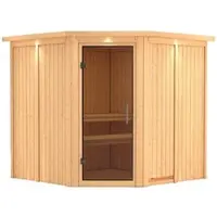 Karibu Sauna »Vöru«, für 4 Personen, ohne Ofen - beige