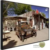 Papermoon Infrarotheizung »EcoHeat - Alte verlassene Tankstelle«, Matt-Effekt - bunt