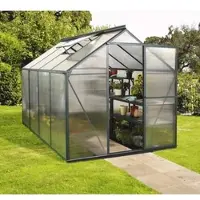 Pergart Vitavia, Aktionsangebot (inkl. 100 Euro Zubehör): Gewächshaus "Eos 6000", smaragd, 6,0 m², 6 mm HKP