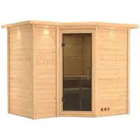 Karibu Sauna »Riga 2«, für 4 Personen, ohne Ofen - beige