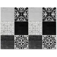 Wallart K&L Wall Art Fliesenaufkleber »Blumen-Beton Patchwork«, selbstklebend