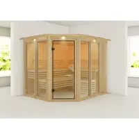 Karibu Sauna »Aamse 3«, für 5 Personen, ohne Ofen - beige
