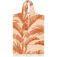 Ocean & Earth Palm Zip Front Hooded Poncho Handtuch