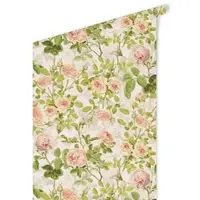 Wallart K&L Wall Art Vliestapete »Vintage Vliestapete«, Pastell Pfingstrose Petunie, mehrfarbig, matt - bunt
