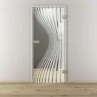 NOVADOORS Glasdrehtür »NOVA 543«, glänzend - transparent