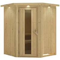 Karibu Sauna »Wolmar«, für 3 Personen, ohne Ofen - beige