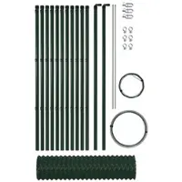 Hadra Maschendraht-Set, LxH: 2500 x 80 cm, 1 Rolle + 11 Pfähle + Zubehör - gruen