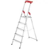 Hailo Sicherheitsleiter »L61 StandardLine«, 5 Stufen, Aluminium - silberfarben