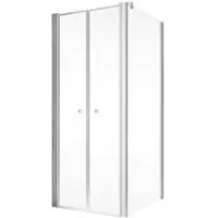 Schulte Duschtür mit Seitenwand und Pendeltür Garant 2.0 ExpressPlus 90 x 90 x 200 cm Profil aluminium Klarglas schmutza