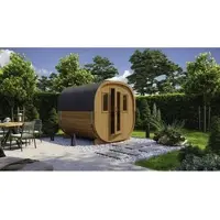 WOLF Fasssauna "Cube 230 Thermoholz Art 1", Bausatz Typ 3