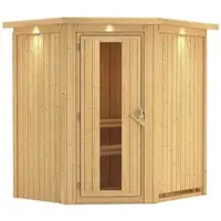 Karibu Sauna »Tuckum«, für 3 Personen, ohne Ofen - beige