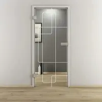 NOVADOORS Glasdrehtür »NOVA 553«, glänzend - transparent