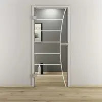 NOVADOORS Glasdrehtür »NOVA 586«, glänzend - transparent