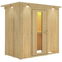 Karibu Sauna »Pärnu«, für 2 Personen, ohne Ofen - beige