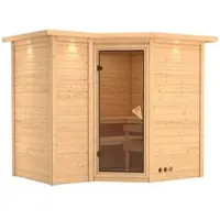 Karibu Sauna »Riga 2«, für 4 Personen, ohne Ofen - beige